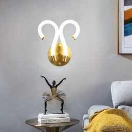 Moderne Væglampe Kreativitet Sconce Væglampe Kobber Fårehorn 2 lys