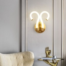 Moderne Væglampe Kreativitet Sconce Væglampe Kobber Fårehorn 2 lys