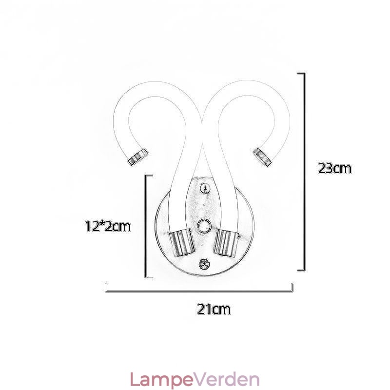 Moderne Væglampe Kreativitet Sconce Væglampe Kobber Fårehorn 2 lys