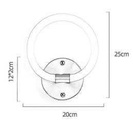 Moderne Væglamper Runde Ringvægslamper Tricolor dæmpning