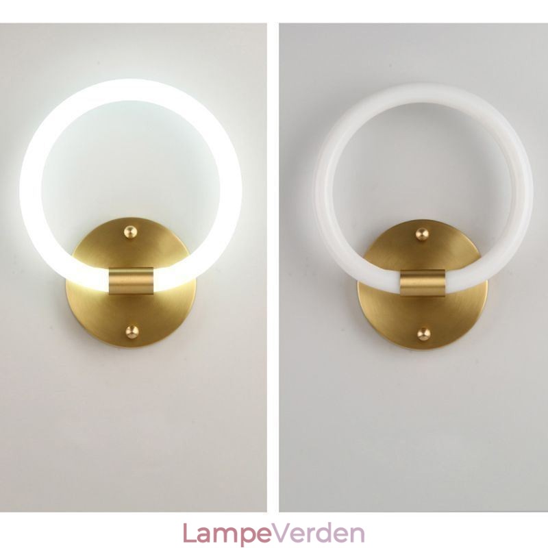 Moderne Væglamper Runde Ringvægslamper Tricolor dæmpning