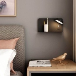 Væglampe Roterbar Sconce Light med USB-opladningsport