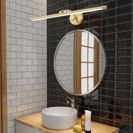 Nordic Mirror Front Light Messing Akryl Væglampe