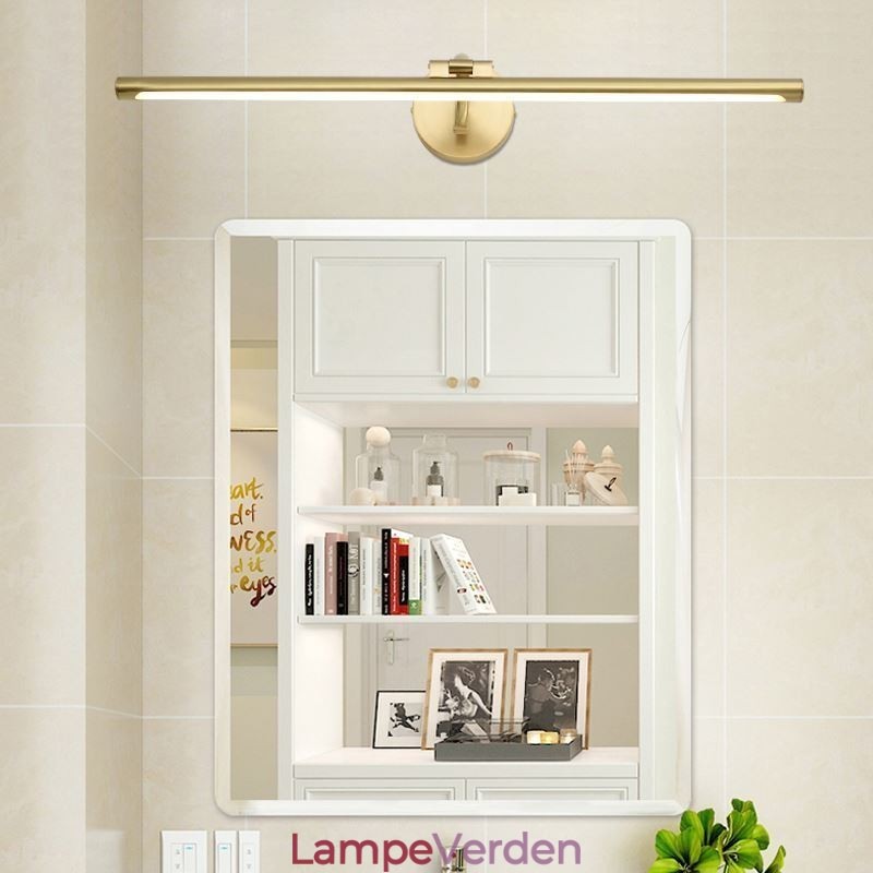Nordic Mirror Front Light Messing Akryl Væglampe