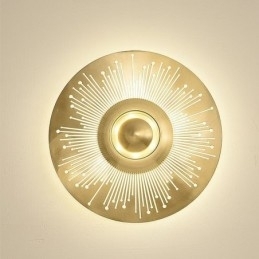 Nordic Messing Væglampe Udhulet Rund Form Sconce Light