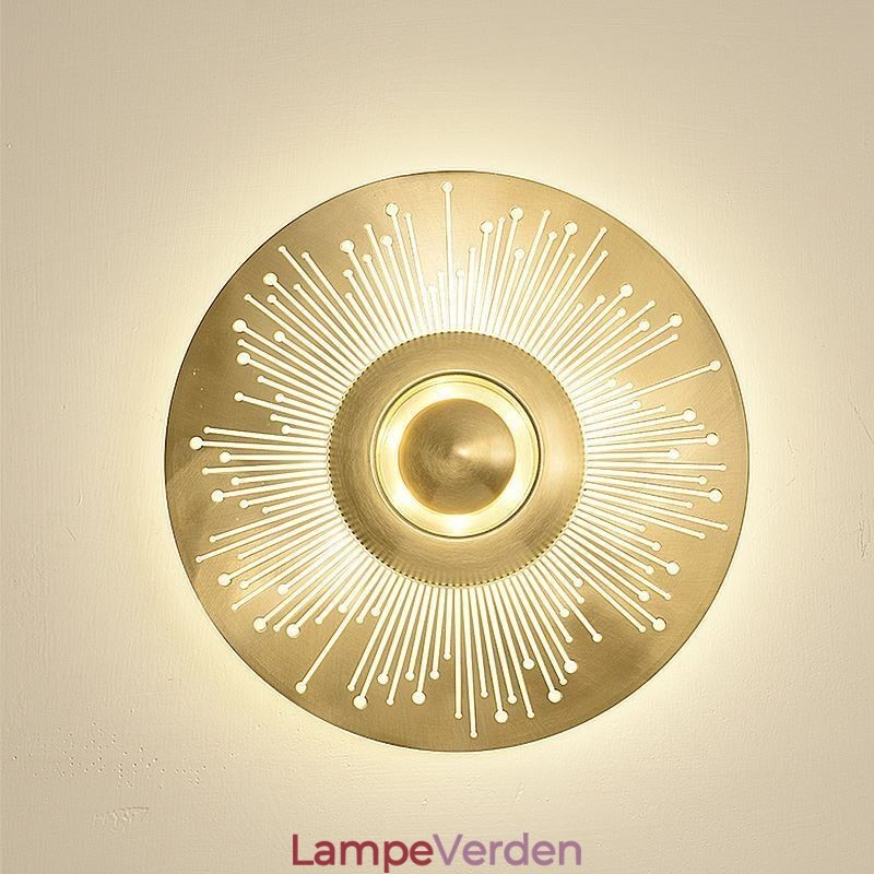 Nordic Messing Væglampe Udhulet Rund Form Sconce Light