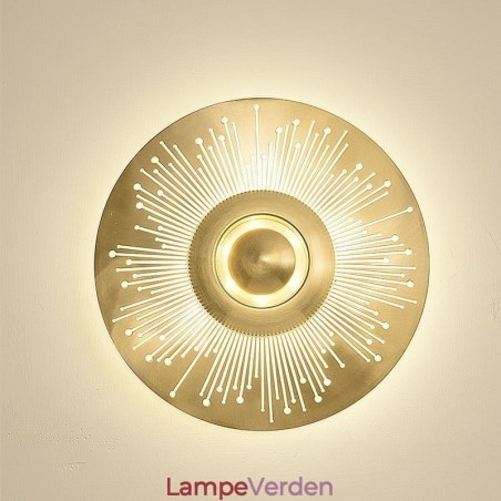 Nordic Messing Væglampe Udhulet Rund Form Sconce Light Nordic Messing Væglampe Udhulet Rund Form Sconce Light