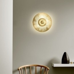 Nordic Messing Væglampe Udhulet Rund Form Sconce Light