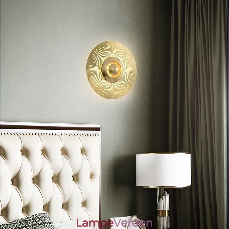Nordic Messing Væglampe Udhulet Rund Form Sconce Light