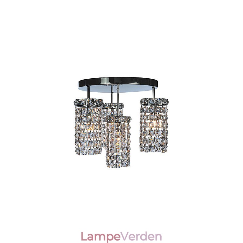 Moderne Crystal Drop Flush Mount Lights med 4 lys