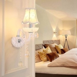 Klassisk europæisk stil Crystal Sconce Elegant væglampe
