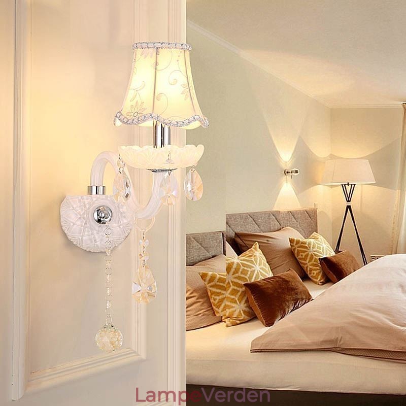 Klassisk europæisk stil Crystal Sconce Elegant væglampe