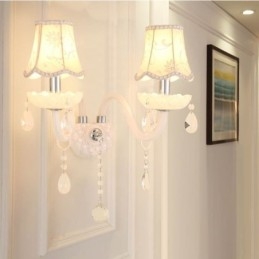 Klassisk europæisk stil Crystal Sconce Elegant væglampe