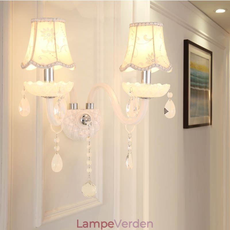 Klassisk europæisk stil Crystal Sconce Elegant væglampe