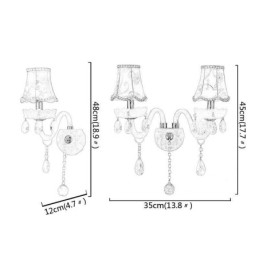 Klassisk europæisk stil Crystal Sconce Elegant væglampe