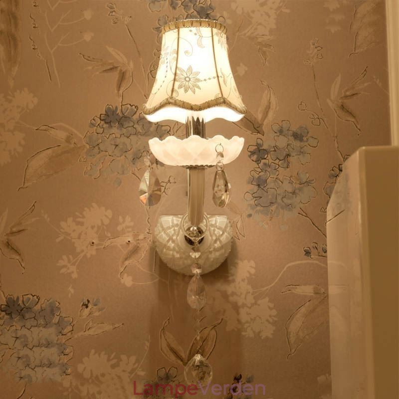 Klassisk europæisk stil Crystal Sconce Elegant væglampe