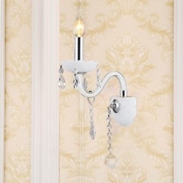 Klassisk europæisk stil Crystal Sconce Elegant væglampe