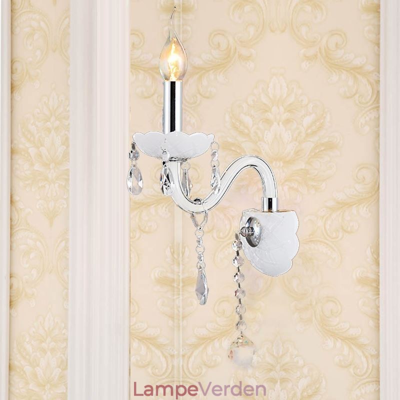 Klassisk europæisk stil Crystal Sconce Elegant væglampe