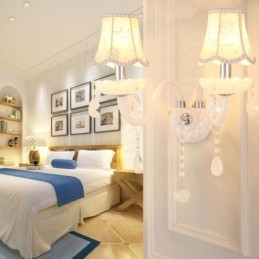 Klassisk europæisk stil Crystal Sconce Elegant væglampe