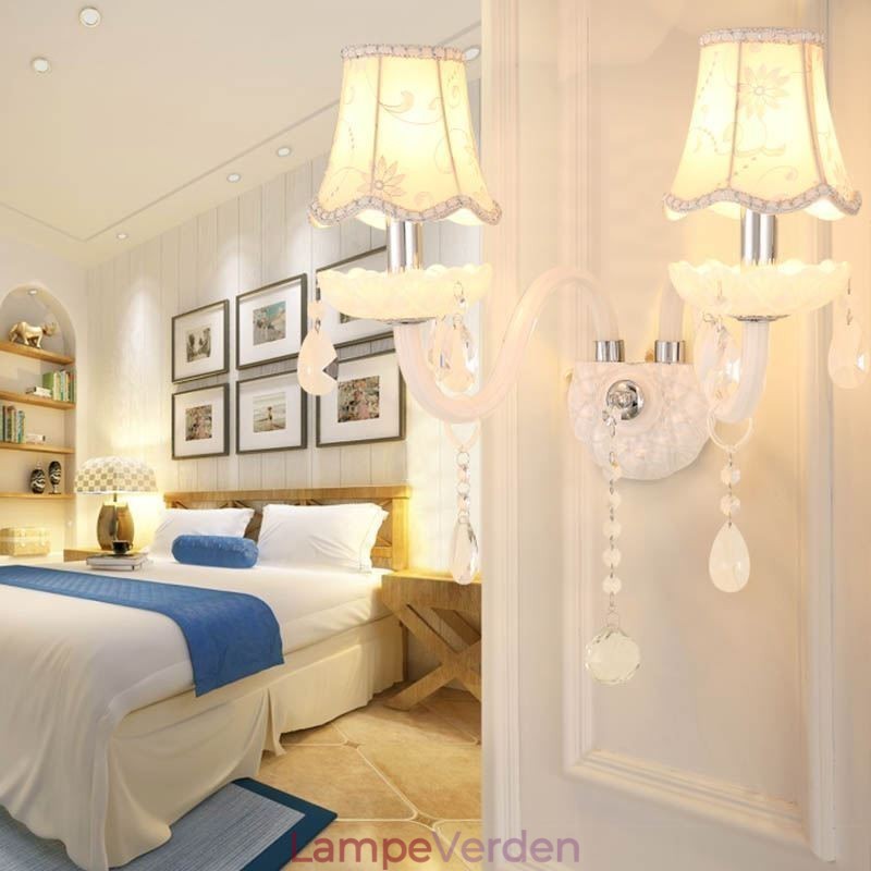 Klassisk europæisk stil Crystal Sconce Elegant væglampe