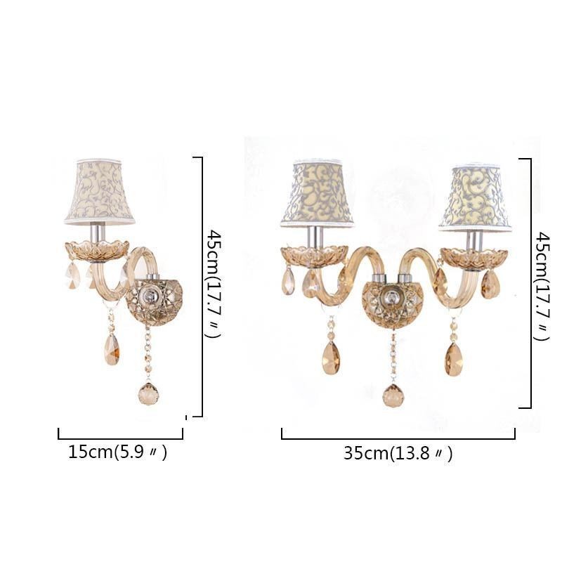 Elegant Crystal Sconce Væglysgang i europæisk stil