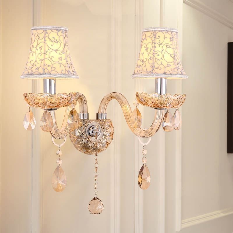 Elegant Crystal Sconce Væglysgang i europæisk stil