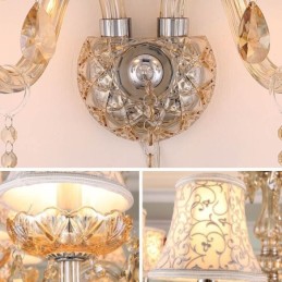 Elegant Crystal Sconce Væglysgang i europæisk stil