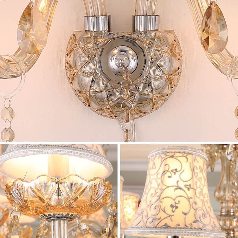 Elegant Crystal Sconce Væglysgang i europæisk stil