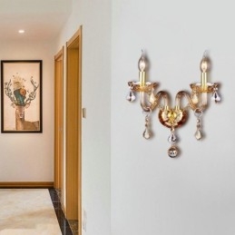 European Crystal Sconce Elegant To Light Wall Light Stairs