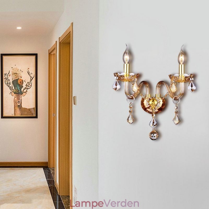 European Crystal Sconce Elegant To Light Wall Light Stairs
