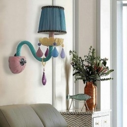 European Crystal Sconce Macaron Farverig Væglampe