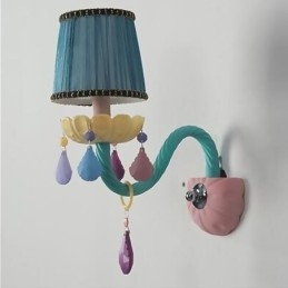 European Crystal Sconce Macaron Farverig Væglampe