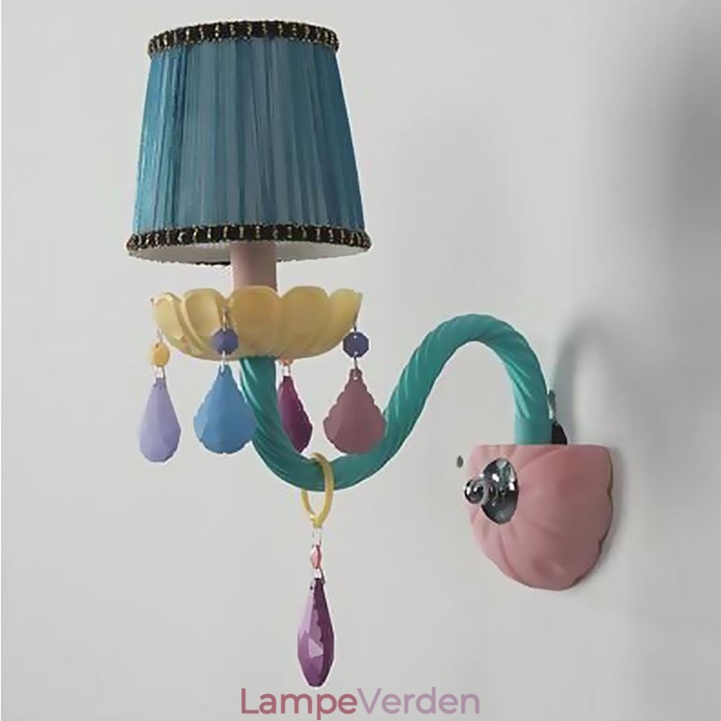 European Crystal Sconce Macaron Farverig Væglampe
