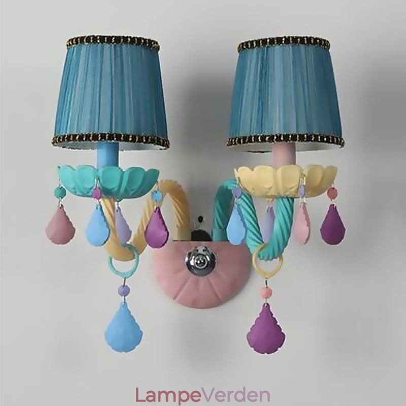European Crystal Sconce Macaron Farverig Væglampe