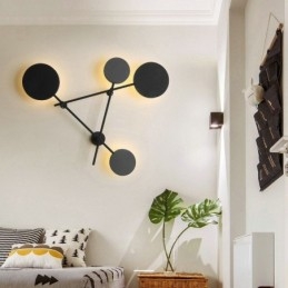 Moderne væglampe i geometrisk form, jernlampe