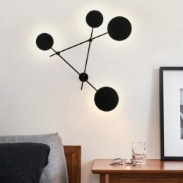Moderne væglampe i geometrisk form, jernlampe
