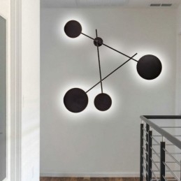 Moderne væglampe i geometrisk form, jernlampe