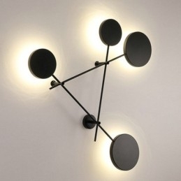 Moderne væglampe i geometrisk form, jernlampe