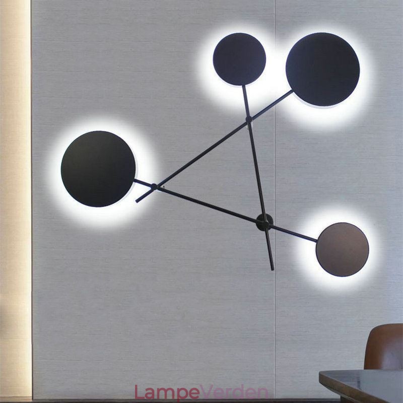 Moderne væglampe i geometrisk form, jernlampe