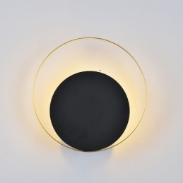 Modern Style Væglampe Sort Cirkulær Væglampe Kreativ Lampe Sengelampe