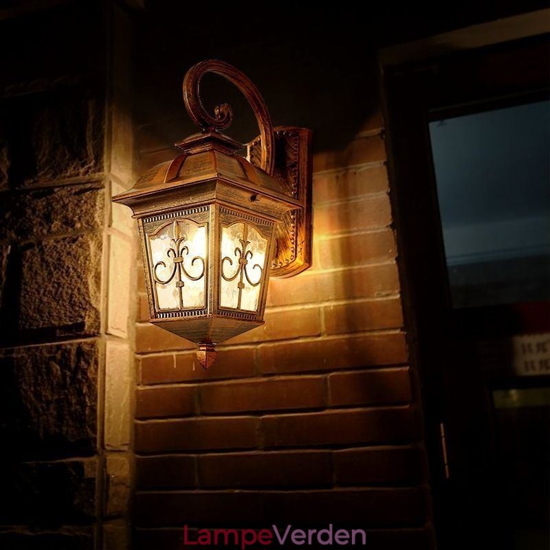 Europæisk Retro Udendørs Væglampe Vandtæt Arrow Flower Wall Sconce