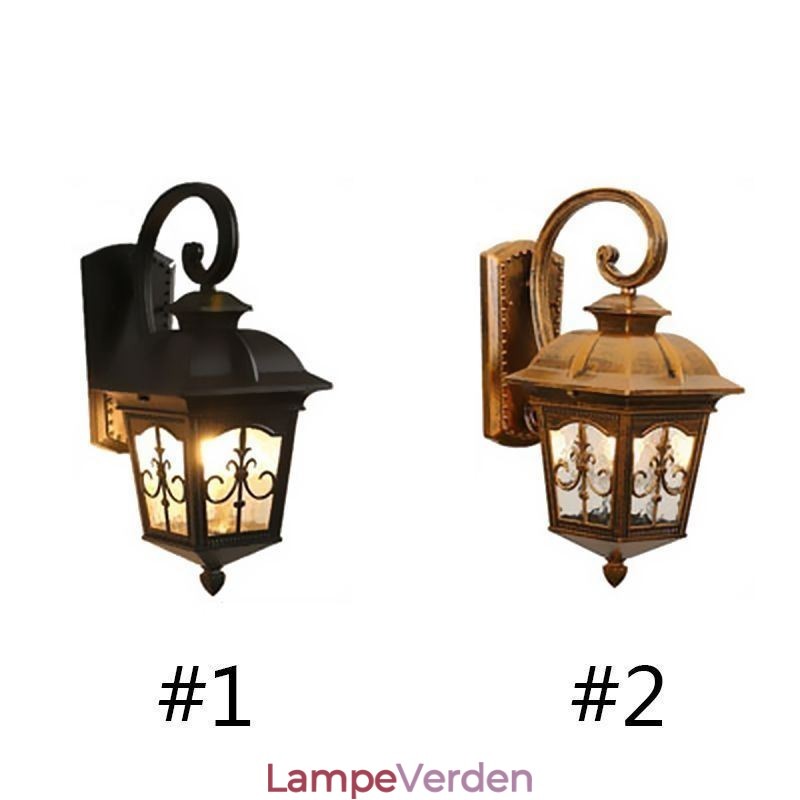Europæisk Retro Udendørs Væglampe Vandtæt Arrow Flower Wall Sconce