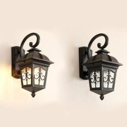 Europæisk Retro Udendørs Væglampe Vandtæt Arrow Flower Wall Sconce