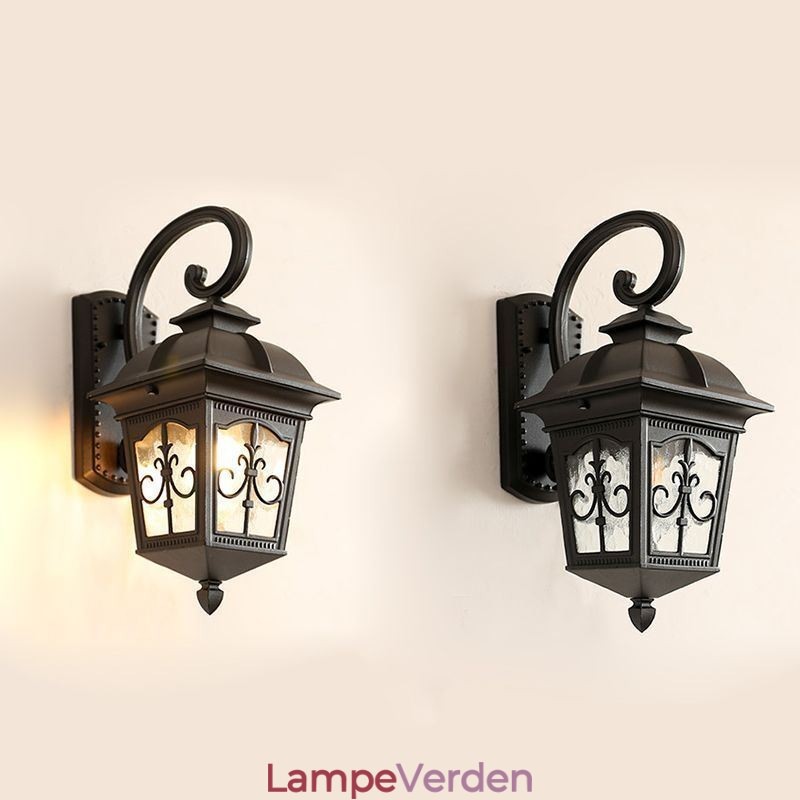Europæisk Retro Udendørs Væglampe Vandtæt Arrow Flower Wall Sconce