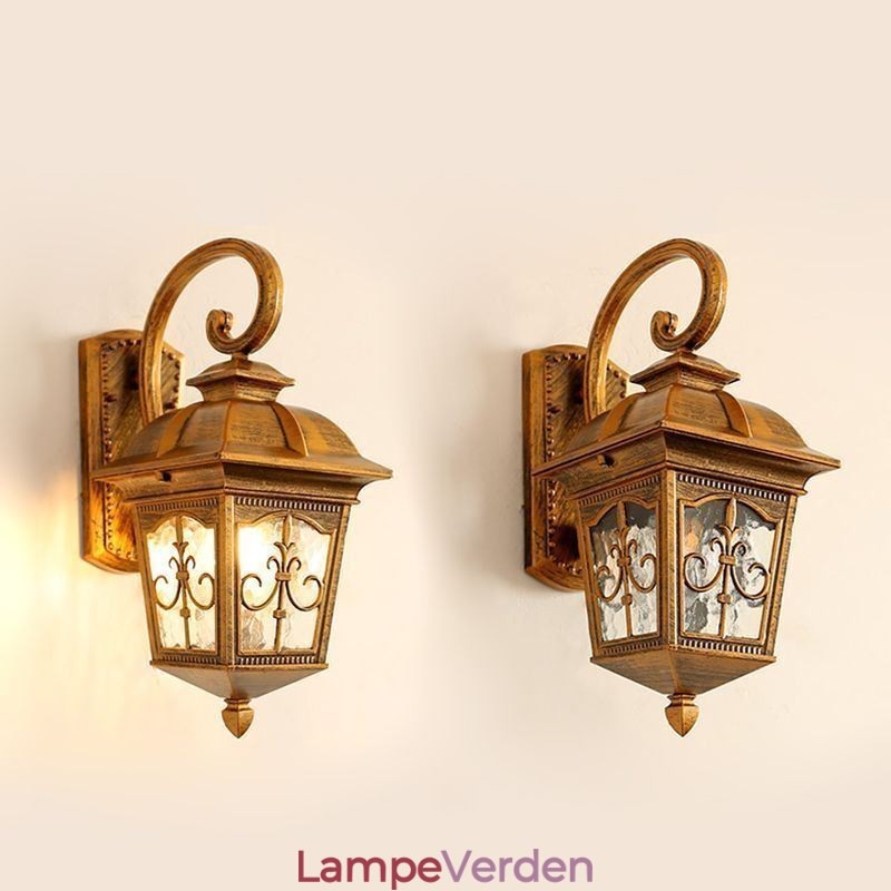 Europæisk Retro Udendørs Væglampe Vandtæt Arrow Flower Wall Sconce
