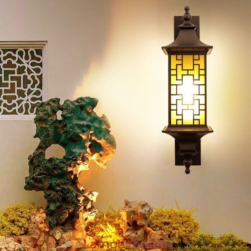 Kinesisk udendørs væglampe Vandtæt vinduesgitter væglampe