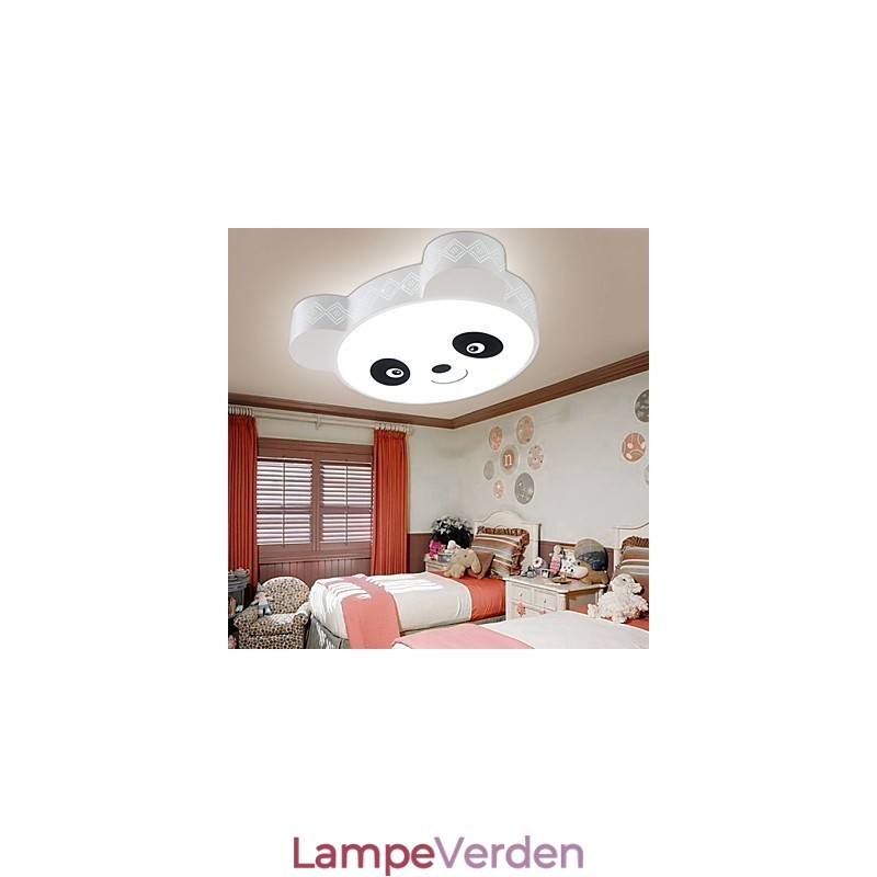Fjernbetjening Flush Mount Loftslampe Moderne Hvid+Varmhvidt Lys Med Fjernbetjening