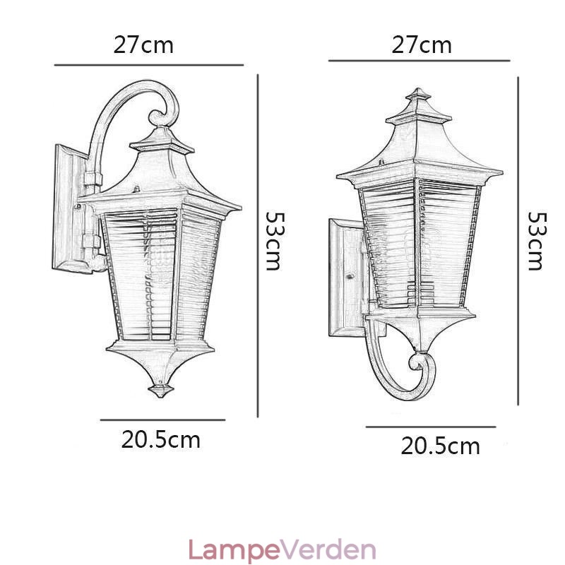 Moderne Udendørs Lys Vandtæt Gazebo Væglys Gårdhave Korridor Have Balkon