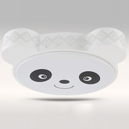 Fjernbetjening Flush Mount Loftslampe Moderne Hvid+Varmhvidt Lys Med Fjernbetjening