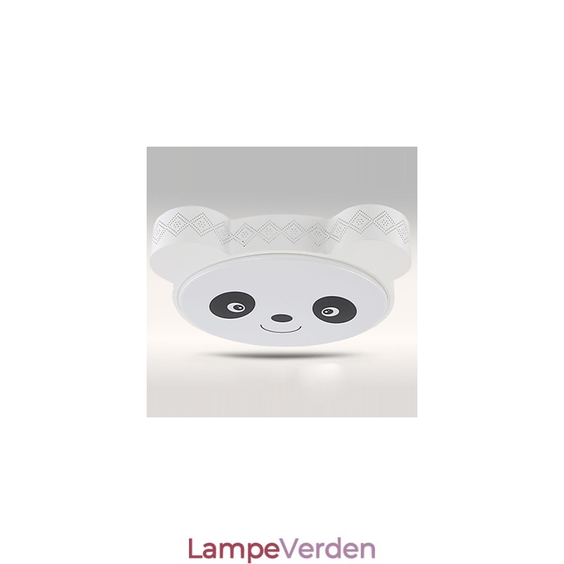 Fjernbetjening Flush Mount Loftslampe Moderne Hvid+Varmhvidt Lys Med Fjernbetjening
